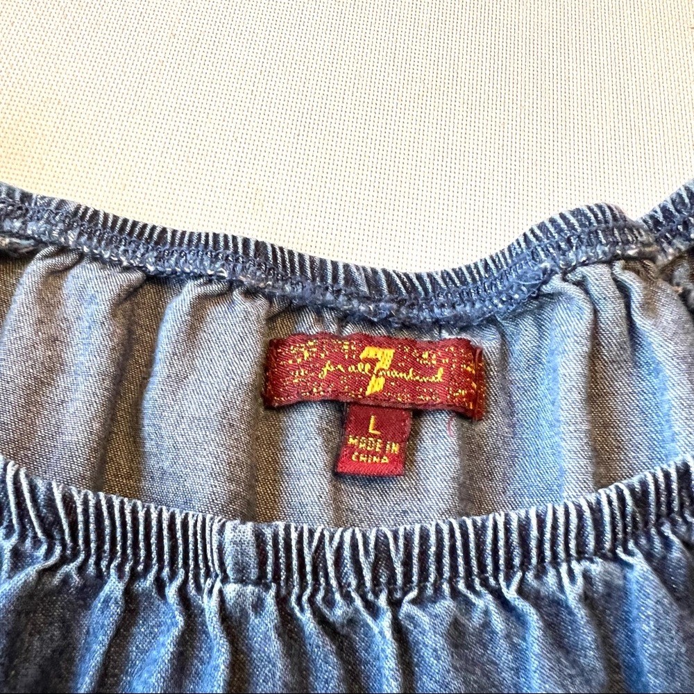 7 For All Mankind Kid’s Ombré Denim Top - Picture 8 of 9
